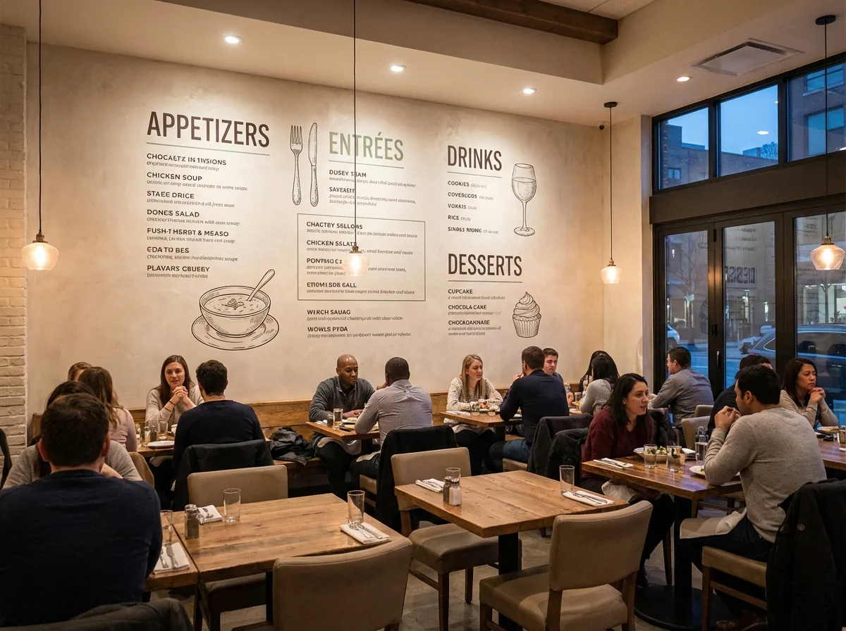 Restaurants wall print